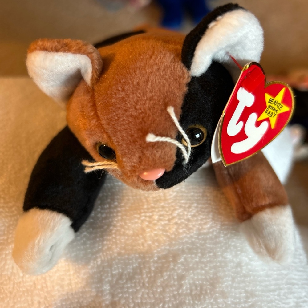Ty Beanie Baby Calico Cat Plush - “Chip”